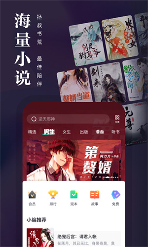 熊猫看书界面示意