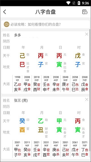 问真八字排盘