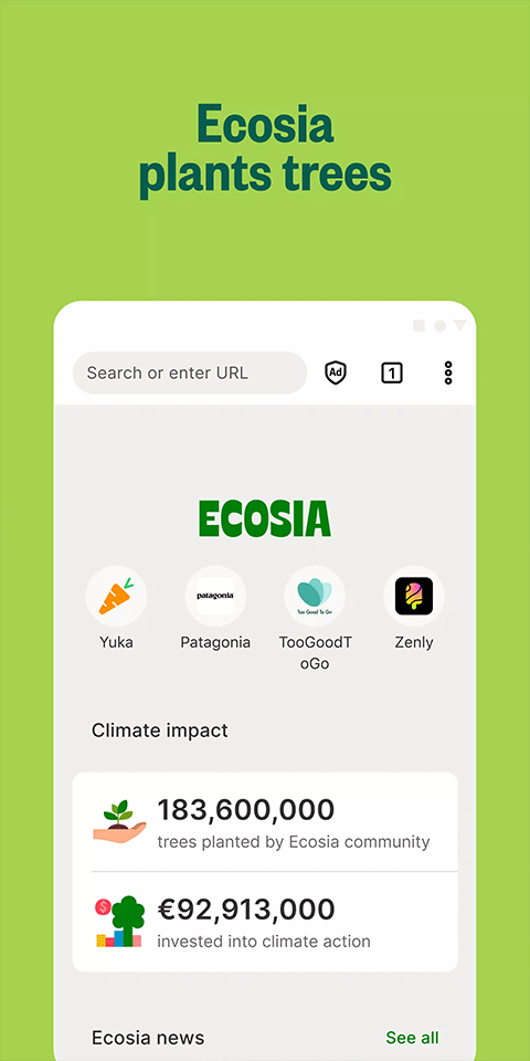 Ecosia搜索引擎软件手机版下载截图